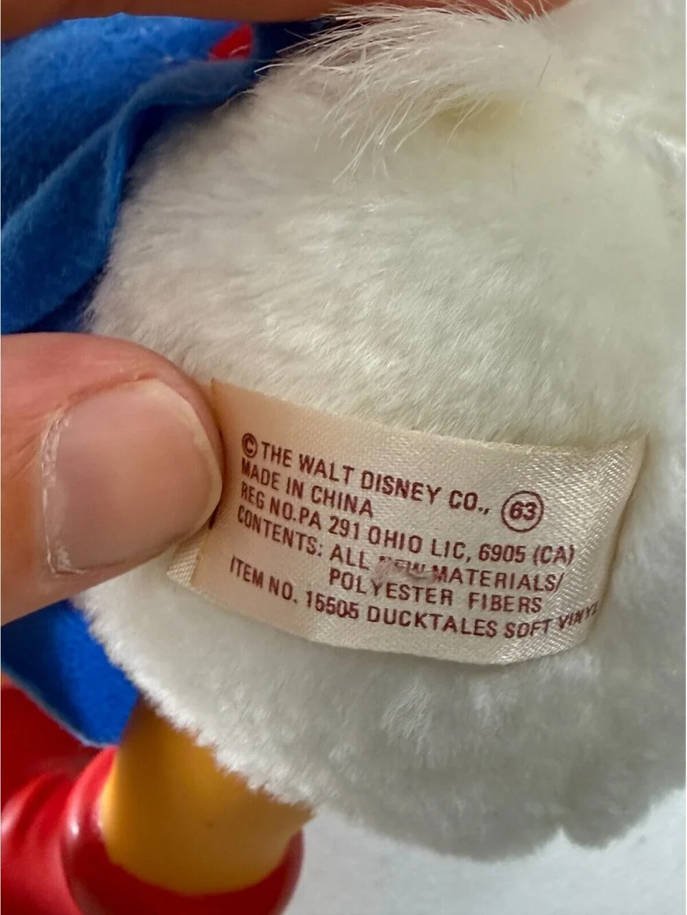 VTG Disney Scrooge McDuck Applause #15055 Ducktales Soft Vinyl 7